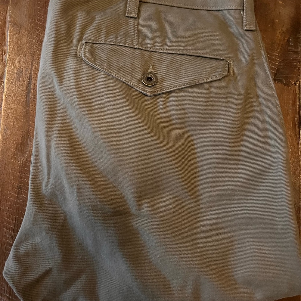 Brave Star Selvege Chino Olive Drab Green 35x36 Slim Strait